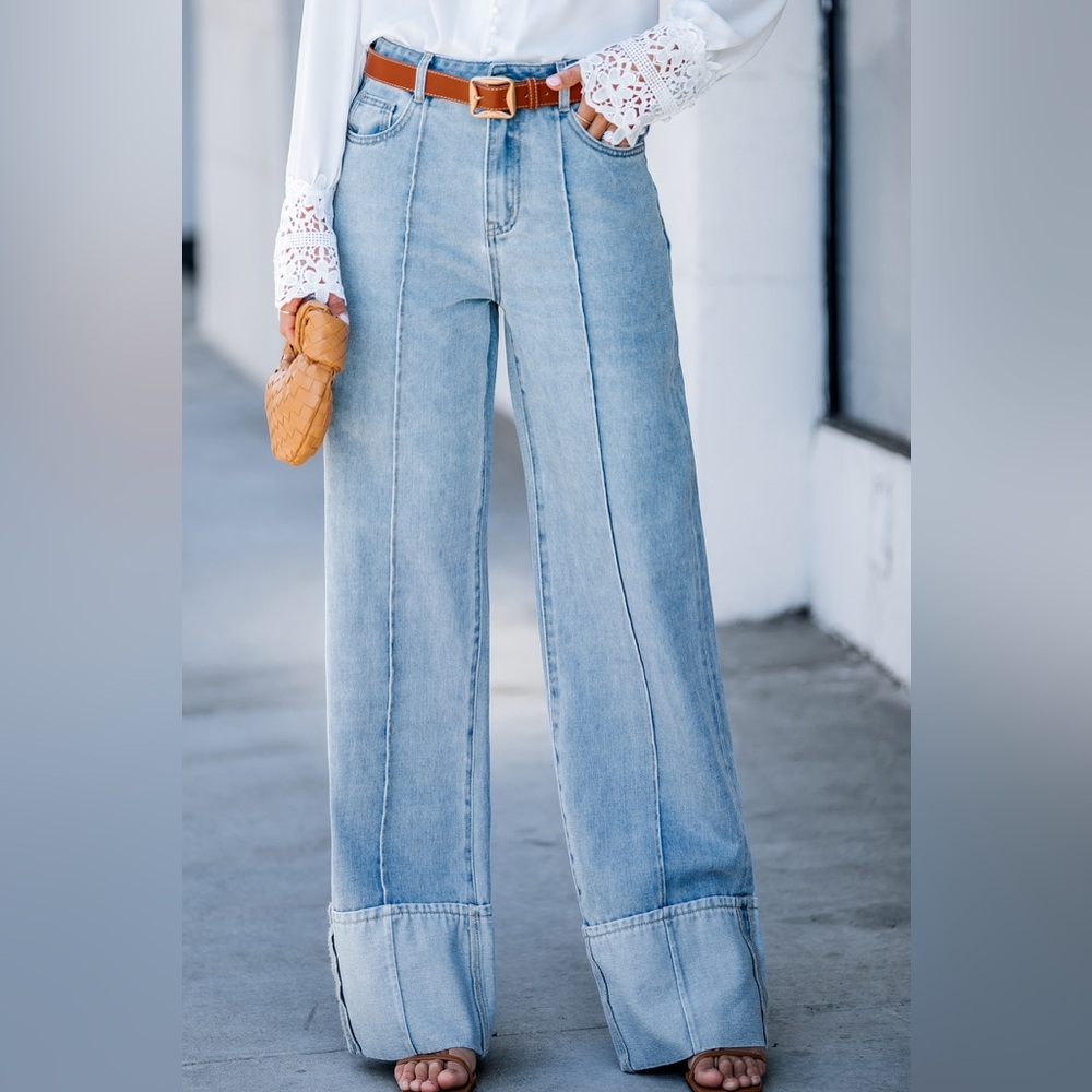 CUPSHE Women's Urban Shift Blue Jeans
